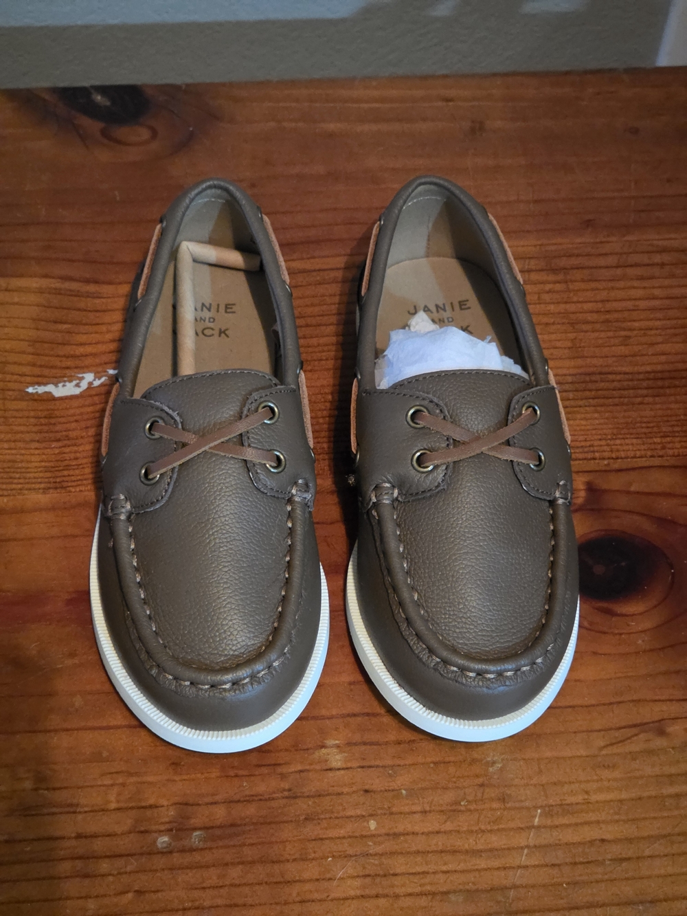 Janie and Jack Brown Slip-On Moccasin Sneakers